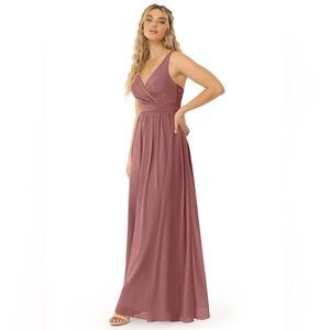 Azazie Dusty Rose Maxi Dress